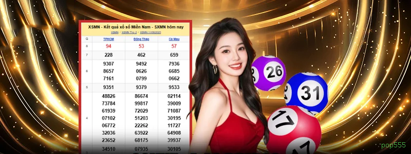 Imagem promocional dos jogos de lottery da pop555